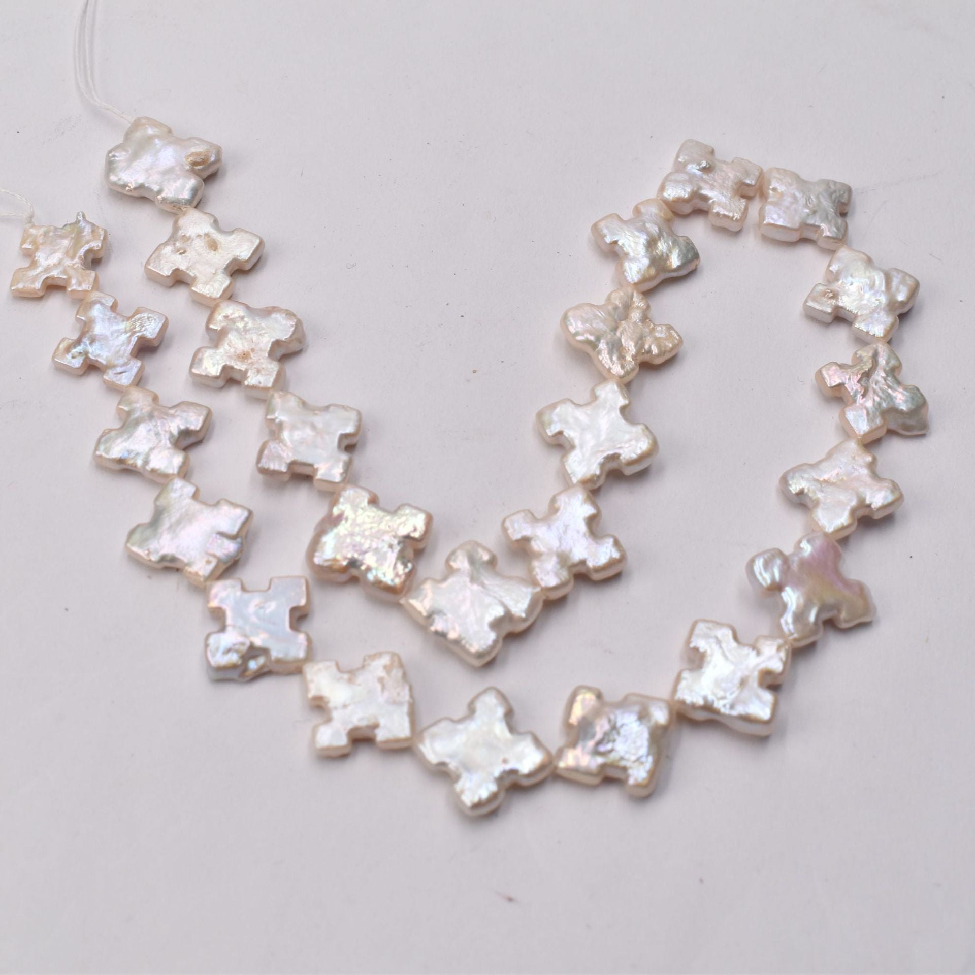 New goods Baroque beef beads irregular snowflake shape perforated DIY necklace ear ring handmade jewelry accessories