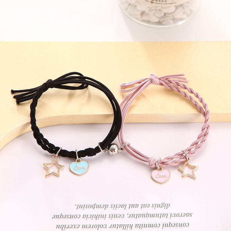 Aveuri - Female Couple Pair Rubber Band For Boyfriend Bracelets