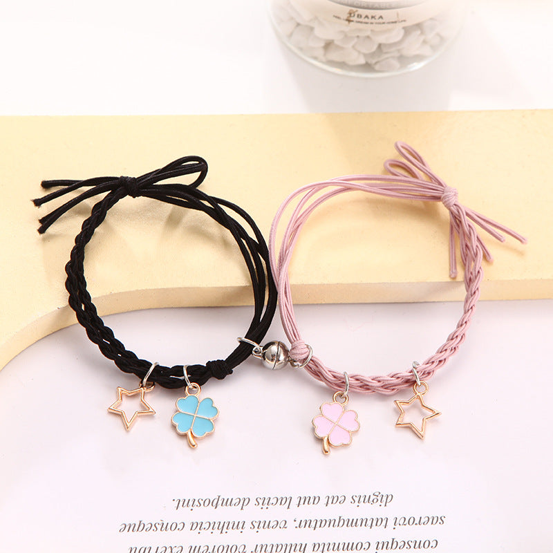 Aveuri - Female Couple Pair Rubber Band For Boyfriend Bracelets