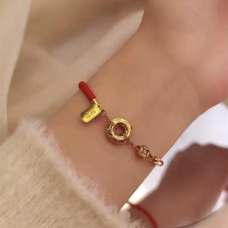 Aveuri - Red Rope Hand Strap Lucky Word Bracelets