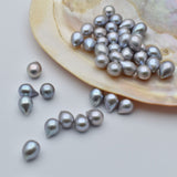 Natural freshwater pearl imitation Japanese strong light plastic plated gray true multi-pearl non-hole naked beads Diy