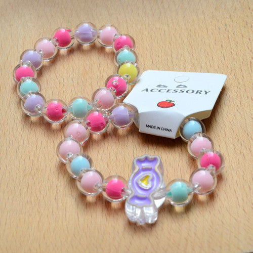 Aveuri - Children's Candy Princess Jelly Color Beaded Cute Bracelets