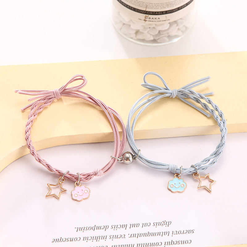 Aveuri - Female Couple Pair Rubber Band For Boyfriend Bracelets