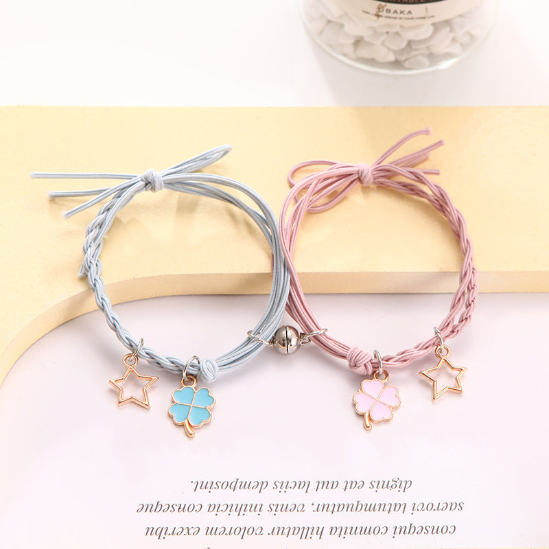 Aveuri - Female Couple Pair Rubber Band For Boyfriend Bracelets