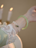 Dropling Natural Hetian Yummy Pearl Bracelet Women 14K Package Gold Senior Temperature Design Handwear