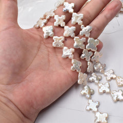 Natural freshwater Baroque pearl irregular snowflake shape beaded farm direct semi-finished necklace