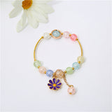 Aveuri - Flower Crystal String Beads Female Sunflower Bracelets