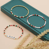 Aveuri - Women's Gift Letter Imitation Pearl Gold Plated Copper Bead Bracelets