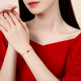 Aveuri - Women's Design Coin Sterling Sier Niche Red Agate Life Bracelets