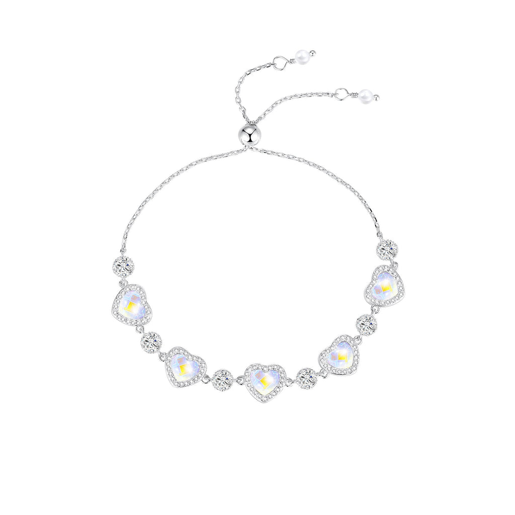 Aveuri - Women's Sterling Sier Aurora Heart Light Luxury Bracelets