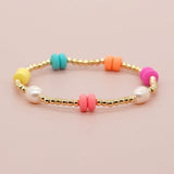 Aveuri - Bead Color Polymer Clay Abacus Beads Bracelets
