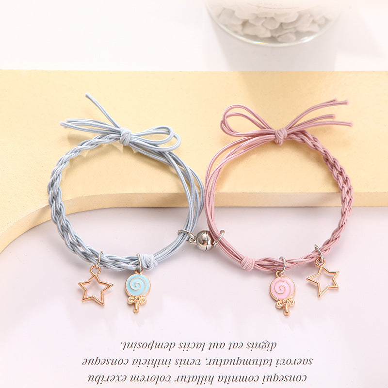 Aveuri - Female Couple Pair Rubber Band For Boyfriend Bracelets