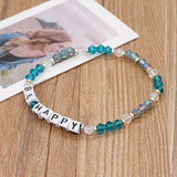 Aveuri - Women's Style Letter Rhombus Crystal Beads Handmade Bracelets