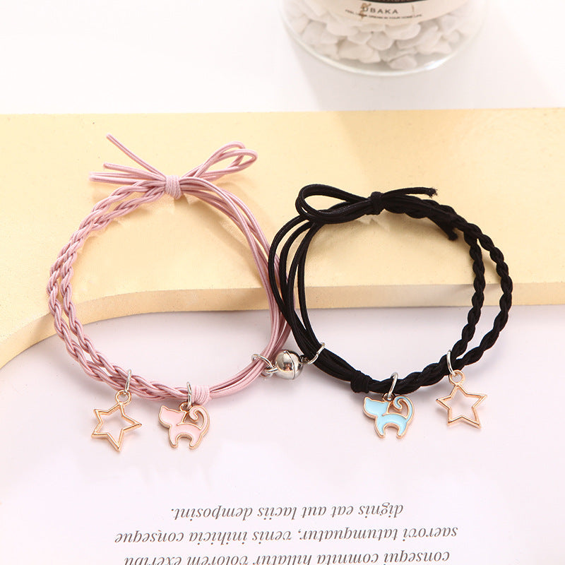 Aveuri - Female Couple Pair Rubber Band For Boyfriend Bracelets