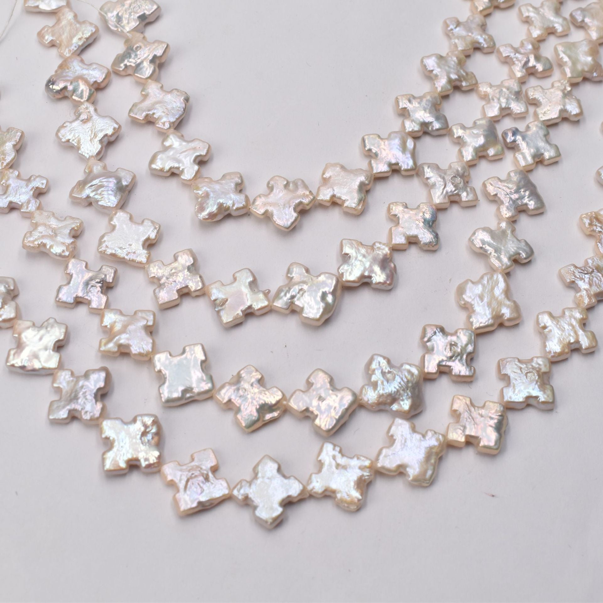 New goods Baroque beef beads irregular snowflake shape perforated DIY necklace ear ring handmade jewelry accessories