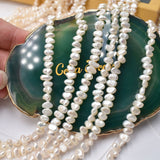 Running 3-4mm irregular small pearl chain DIY jewelry necklace bracelet semi-finished accessories fresh water pearl