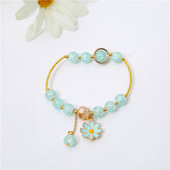 Aveuri - Flower Crystal String Beads Female Sunflower Bracelets