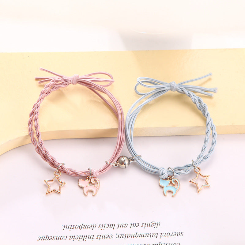 Aveuri - Female Couple Pair Rubber Band For Boyfriend Bracelets