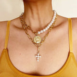 Cross-border new product accessories hot necklace native design Amazon Amazon vintage praise Pearl necklace female