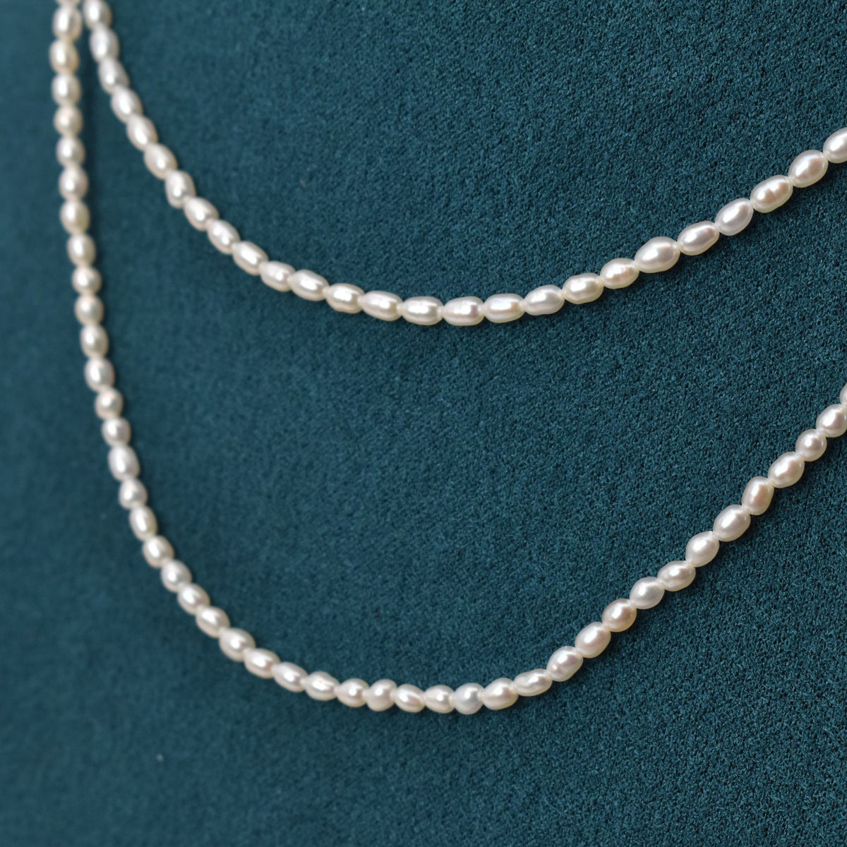 Natural freshwater pearl 2.8-3.2mm glare short fat rice beads DIY jewelry semi-finished clavicle chain necklace female