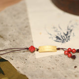 Aveuri - Card Woven Lucky Red Rope Lotus Seedpod Bracelets