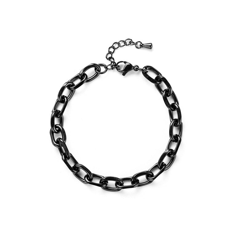 European and American women manufacturers wholesale simple fashion geometric crude creative personality clavicle chain stainless steel bracelet