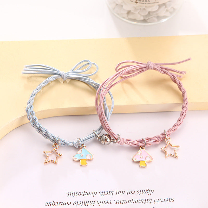 Aveuri - Female Couple Pair Rubber Band For Boyfriend Bracelets