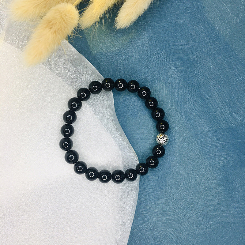 Aveuri - Yang Mi Mantra Lucky Beads Female Black Beaded Light Bracelets