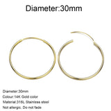 Aveuri 30Mm Large Circle Stainless Steel Earrings For Women Big Hoop Earrings Women Ear Rings Jewelry Earrings Wholesale Dropshipping