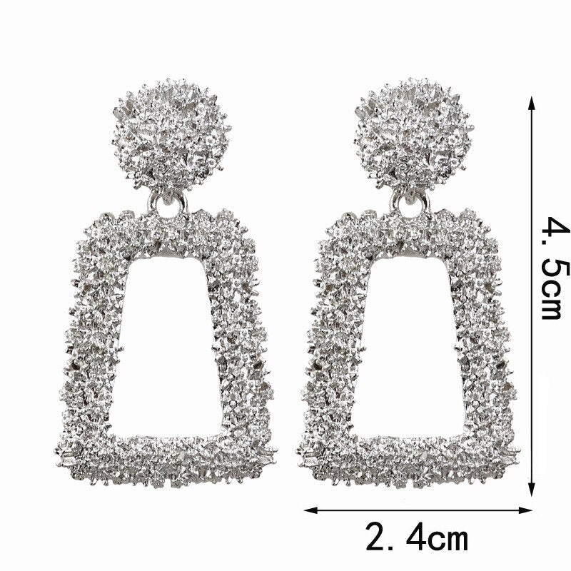 Aveuri New Bohemian Vintage Cloth Flower Drop Earrings for Women Tassel Dangle Earring Geometric Long Big Earings Fashion Jewelry