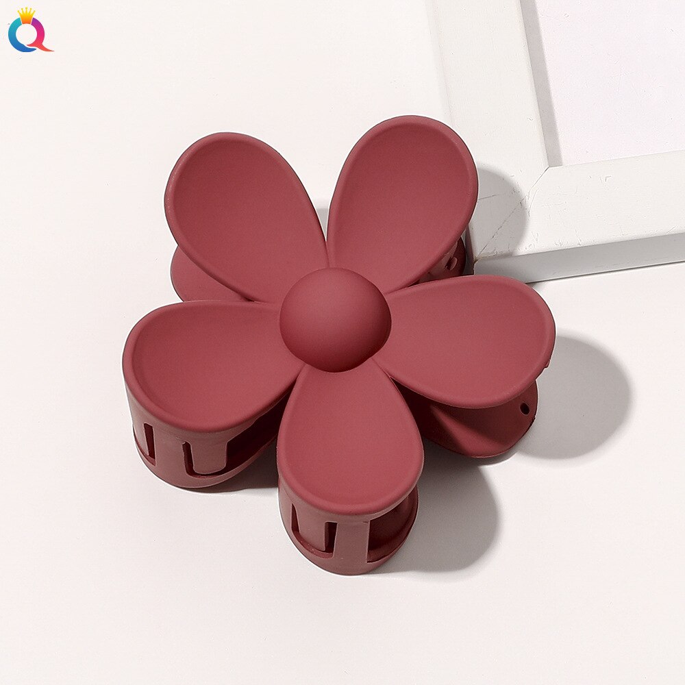 Aveuri Korea Flower Shape Hair Claw Clip For Women Girls Barrette Crab Hair Claws Ponytail Hairpins Bath Barrette Headwear Accessories