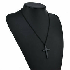 Fashion Cross Pendant Necklace Women Men Stainless Steel Black Gold Silver Color Chain Charm Necklaces Punk Hip Hop Jewelry Gift