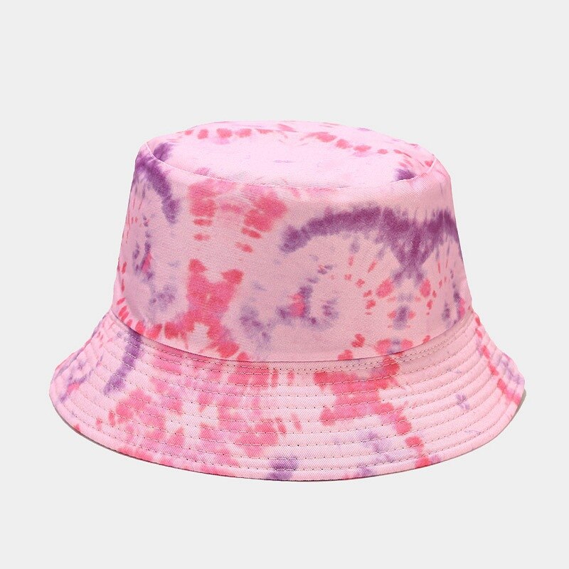 Aveuri Back to school Unisex Hat Black Tie Dye Double-Sided Simple Bob Hip Hop Bucket Hat Women's Summer Sunscreen Panama Beach Fishing Bunny Sun Cap