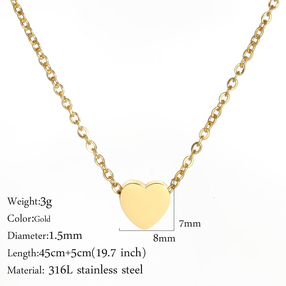 Aveuri 2023 New Women Chocker Gold Color Chain Star Heart Choker Necklace Jewelry Collana Kolye Bijoux Collares Mujer Collier