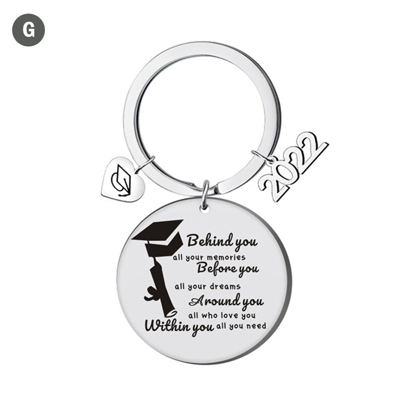 Graduation gifts Stainless Steel Class Of 2024 Graduation Keychain Gift Him Her Girls Boys Friends Senior Women Jewelry Accessories