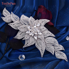 Aveuri HP455 Wedding Headpiece Crystal Flower Bridal Hair Accessories Bride Headwear Pageant Crown Women Hair Ornament Jewelry