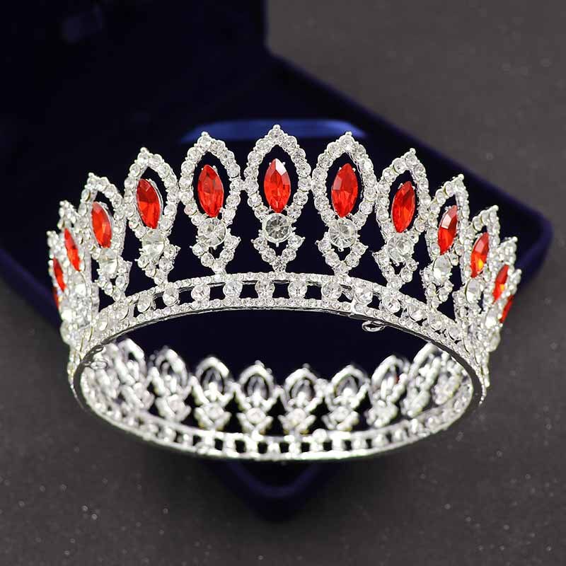 Aveuri Vintage Wedding Queen King Tiaras And Crowns Bridal Head Jewelry Accessories Women Diadem Pageant Headpiece Bride Hair Ornament