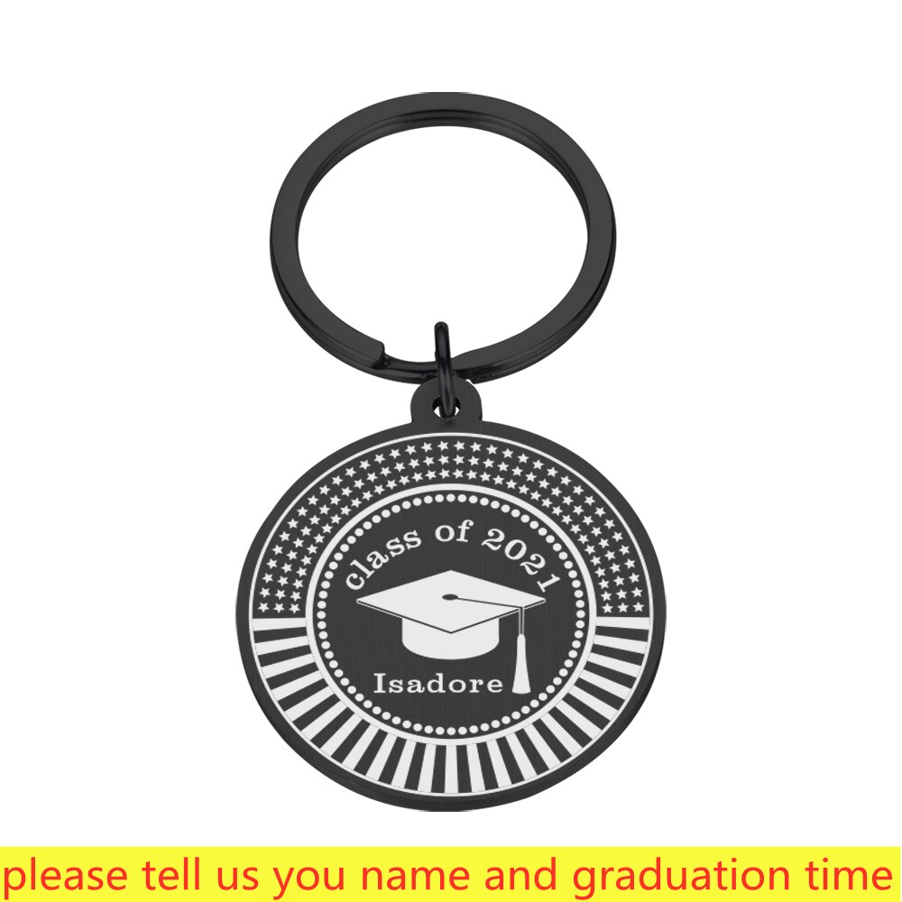 Aveuri Graduation gifts Graduate Gift KeyChains Personalized Name Customized Anniversary Gift For Best Friend Teacher Student Keychain Fashion Jewelry