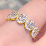 Graduation gift Elegant Oval Cubic Zirconia Women Rings New Trendy Engagement Wedding Accessories Silver Color/Gold Color Fashion Jewelry