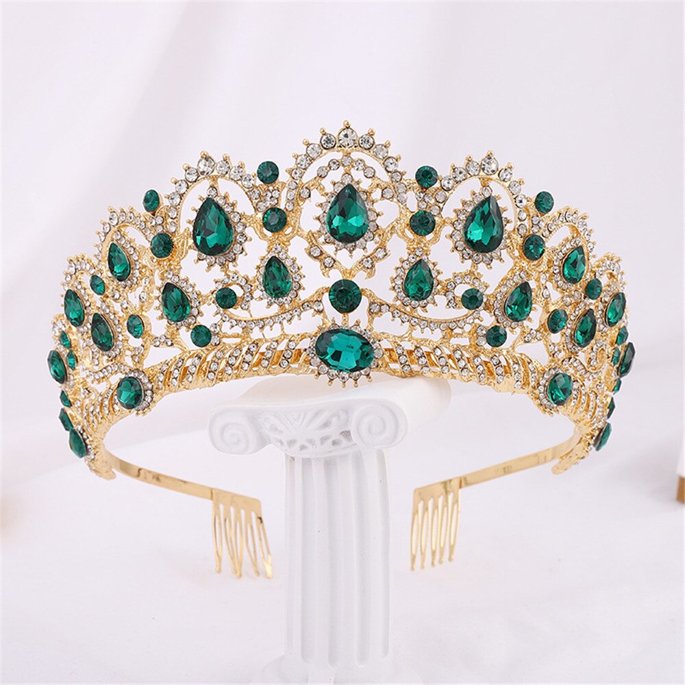 Aveuri Bride Crown Wedding Tiara Bridal Headdress Wedding Hair Accessories Accessories For Woman Tiara For Girls Jewelry Decoration