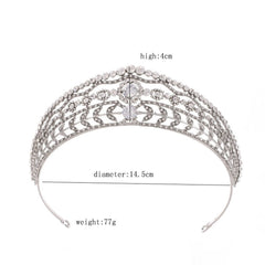 Aveuri Bride Crown Diamond Princess Crown Wedding Dress Accessories Rhinestones Tiara Hair Jewelry Gift