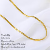 Aveuri Chain Necklace Women Stainless Steel Chain Necklace For Women Gold Color Long Chains Collars Choker Female Necklace