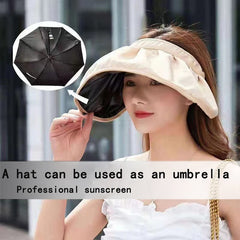 Aveuri Women Summer Hat Black Glue Sunscreen UV Protection Anti-Uv Visor Caps Elastic Hollow Top Hat Multifunctional Headband Gorras