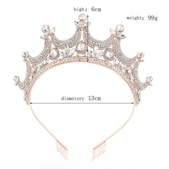 Aveuri Luxury Rhinestone Metal Tiaras Headbands Princess Bridal Crown Wedding Dress Head Ornaments Small Diadem Hair Jewelry