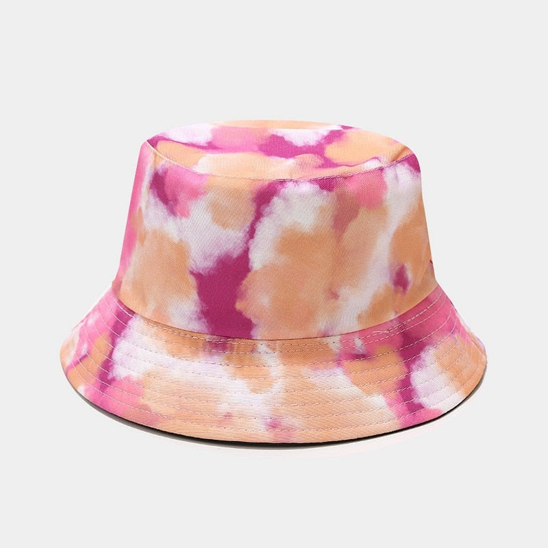 Aveuri Back to school Unisex Hat Black Tie Dye Double-Sided Simple Bob Hip Hop Bucket Hat Women's Summer Sunscreen Panama Beach Fishing Bunny Sun Cap