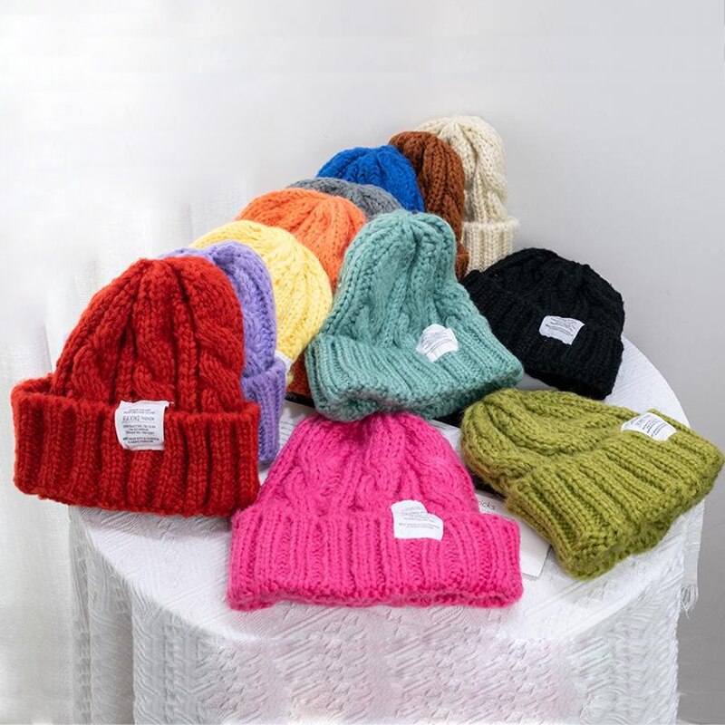 Aveuri 2023 New Women Winter Hat Knitted Beanie Hats Casual Soft Warm Skullies Beanies Fashion Hight Quality Woram Hat Cap for Female