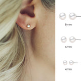 Aveuri 4Mm 6Mm 8Mm Pearl Earrings Studs Stainless Steel Earrings For Women Earings Fashion Jewelry 2023 Earrings Wholesale Dropshipping