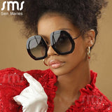 Aveuri Trendy Oversized Sunglasses Women Luxury Brand Designer Irregular Sun Glasses Men UV400 Shades Punk Fashion Eyewear