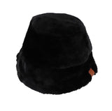 Aveuri Winter Cow Print Plush Bucket Hats For Women Soft Velvet Fisherman Cap Lady Tourism Outdoor Warm Hat Fashion Flat Top Hats