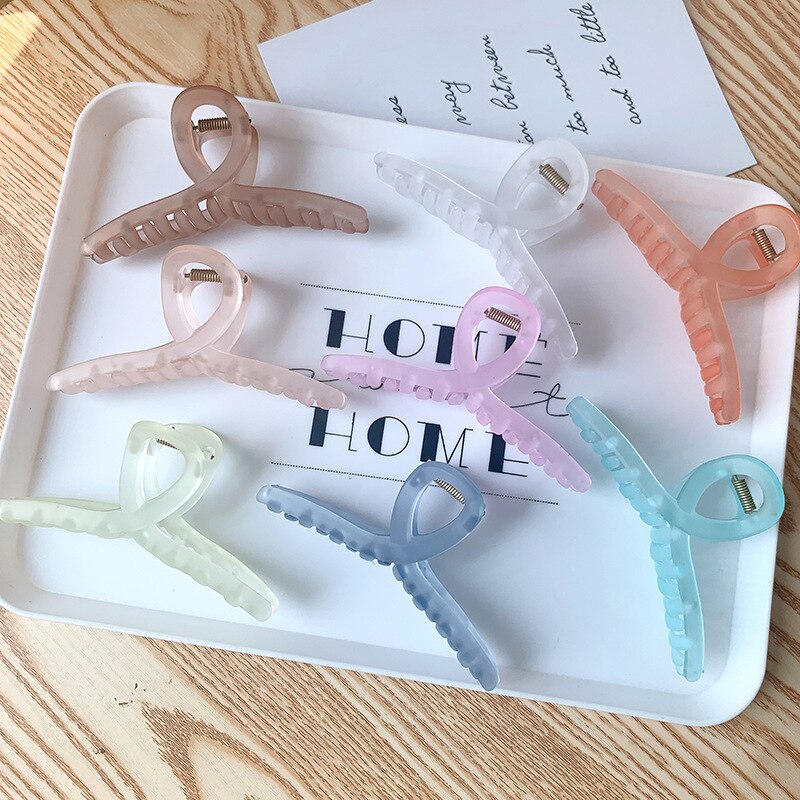 Aveuri Korea Extra Large Hair Claw Women Elegant Frosted Hair Clamps Barrette Grab Clip Hairpins Suitable For A Lot Of Hair Headwear